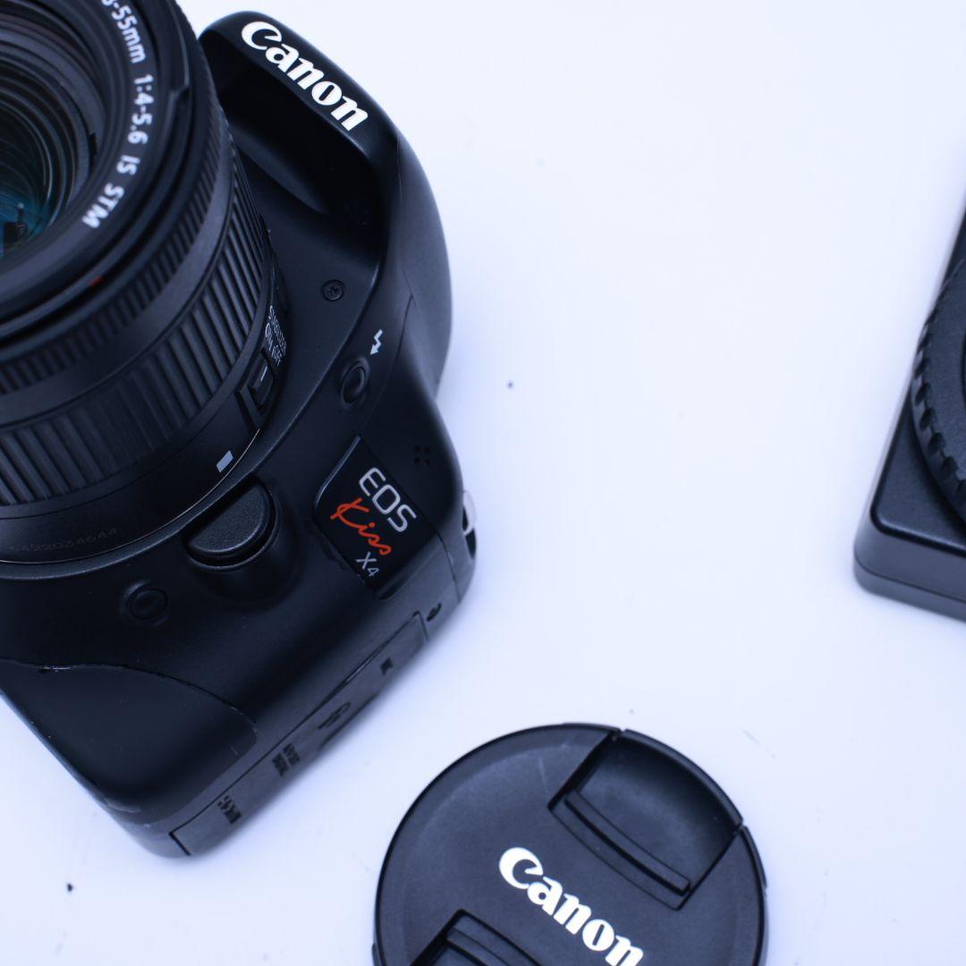 スマホ転送可 Canon Kiss X4 一眼レフデジタルカメラ レンズ2本等付
