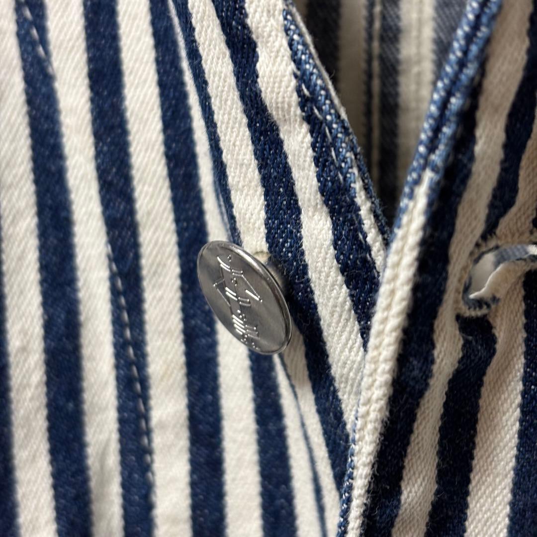 USA製 ポストオーバーオールズ 最初期 カバーオール ヒッコリー M 緑タグ