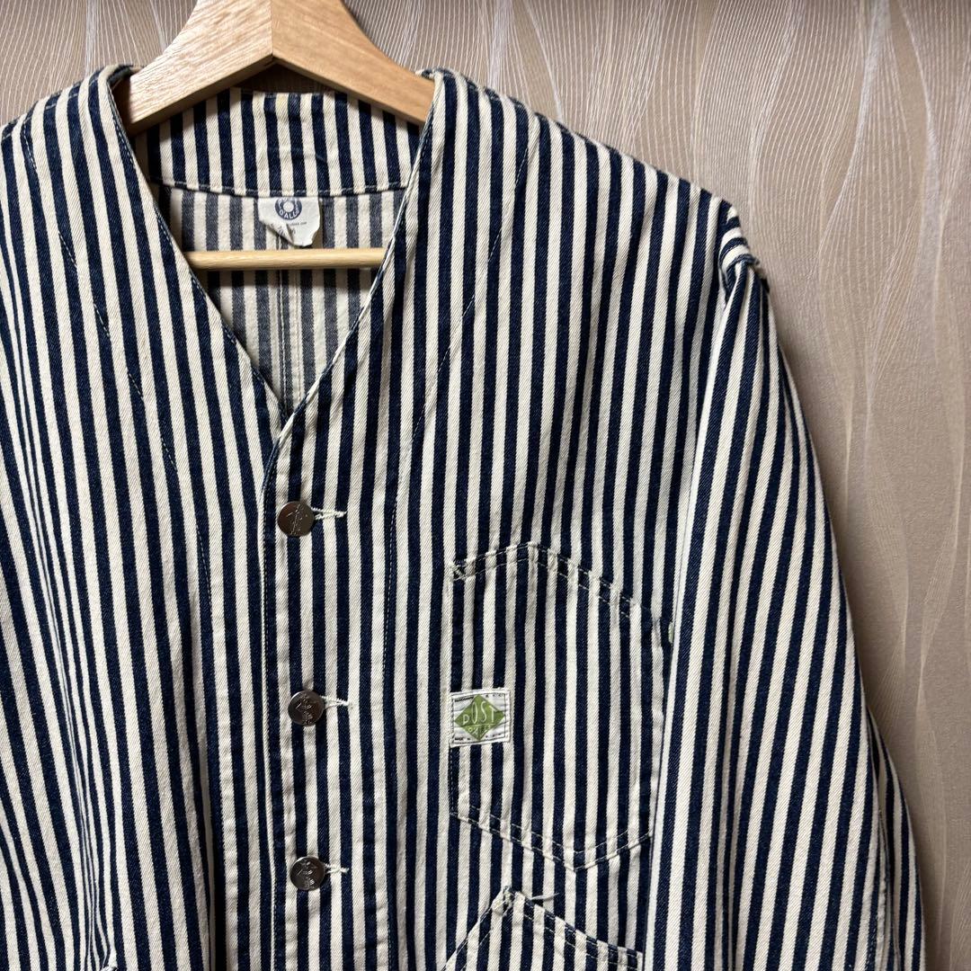 USA製 ポストオーバーオールズ 最初期 カバーオール ヒッコリー M 緑タグ