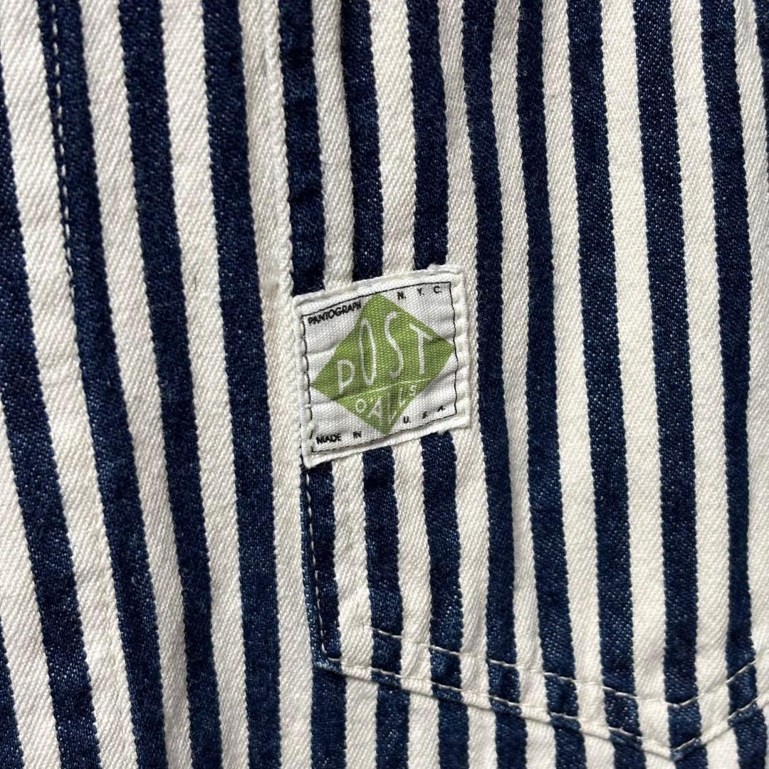 USA製 ポストオーバーオールズ 最初期 カバーオール ヒッコリー M 緑タグ