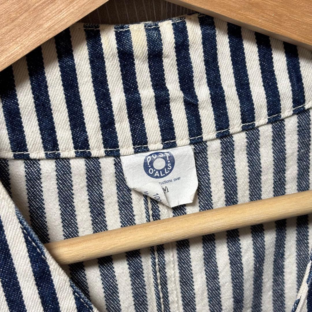 USA製 ポストオーバーオールズ 最初期 カバーオール ヒッコリー M 緑タグ