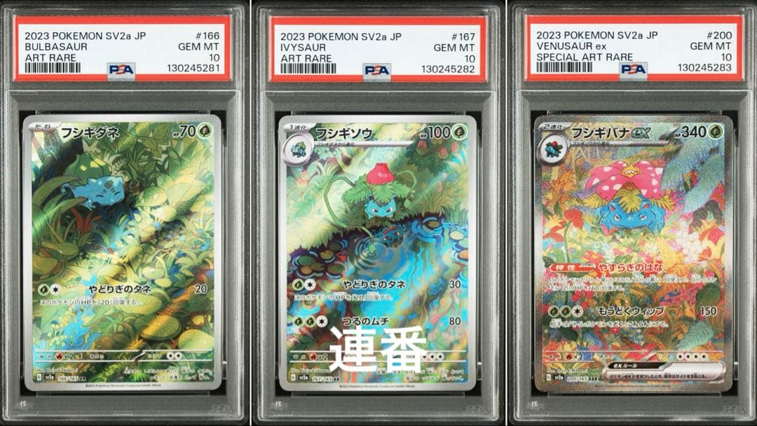 【PSA10/3連番】フシギバナex 進化ライン ポケモンカード151