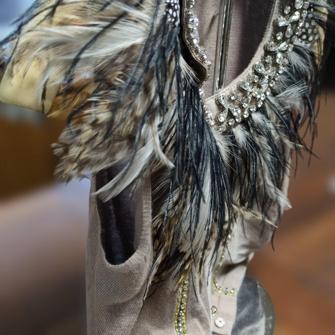 Cavalli 羽根付きニットベスト 42