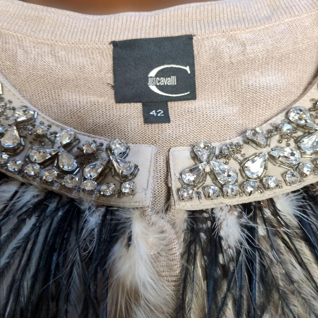 Cavalli 羽根付きニットベスト 42