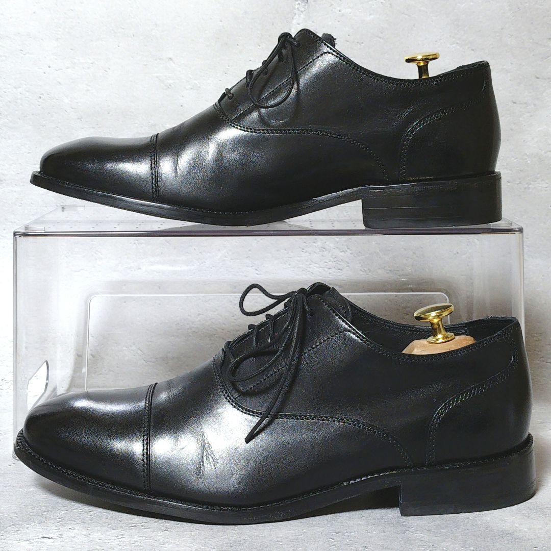 【人気デザイン】極美品 コールハーン【8w】ストレートチップ ビジカジ 本革 黒