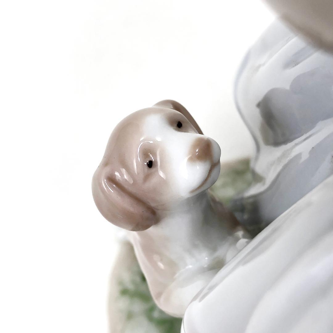 【美品】リヤドロ／仲良しのごあいさつ／ポーセリン置物／2003年