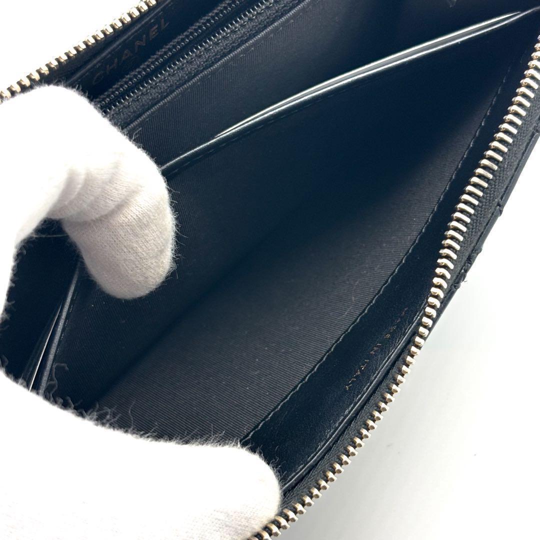 【超極美品✨】シャネル 長財布 カメリア No.5 ラウンドジップ 黒