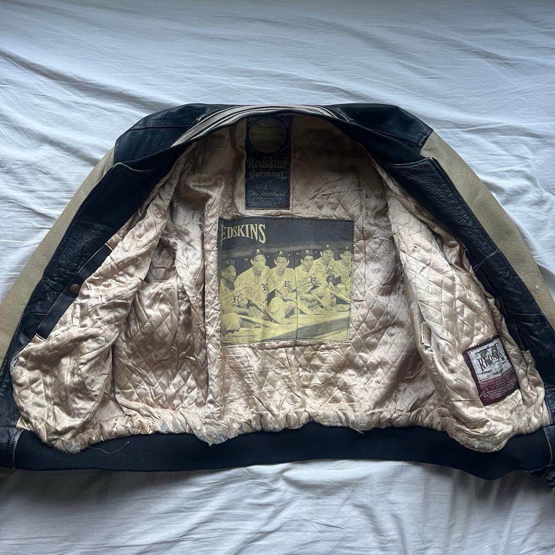 vintage - REDSKINS レザー スタジャン