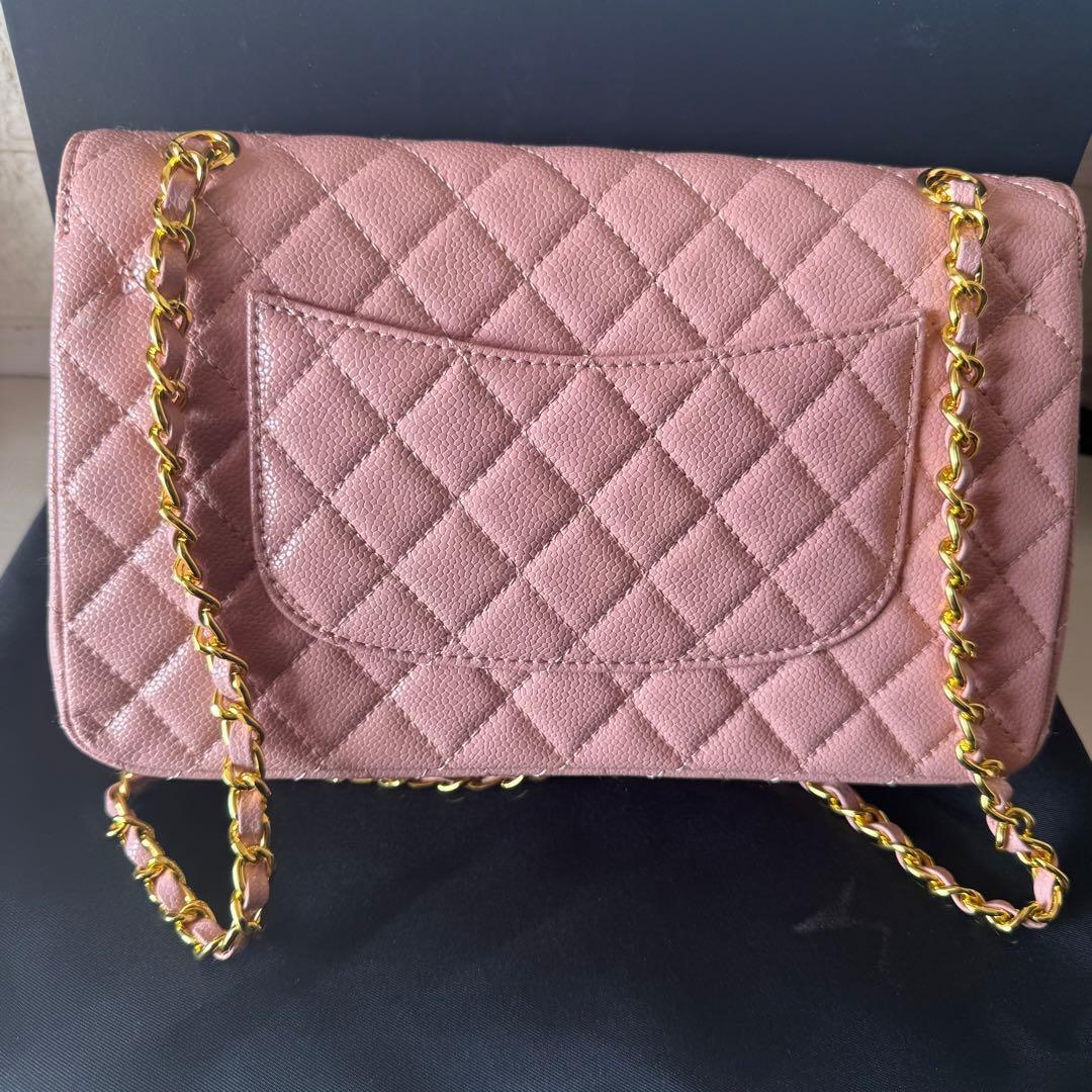 ピンク キルティング ショルダーバッグ