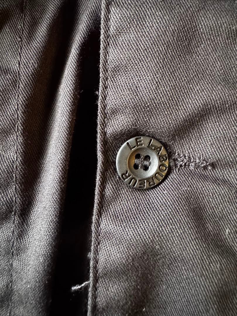 値下げ試着のみ黒スモックLE LABOUREUR」（ル・ラブルール) 男女兼用