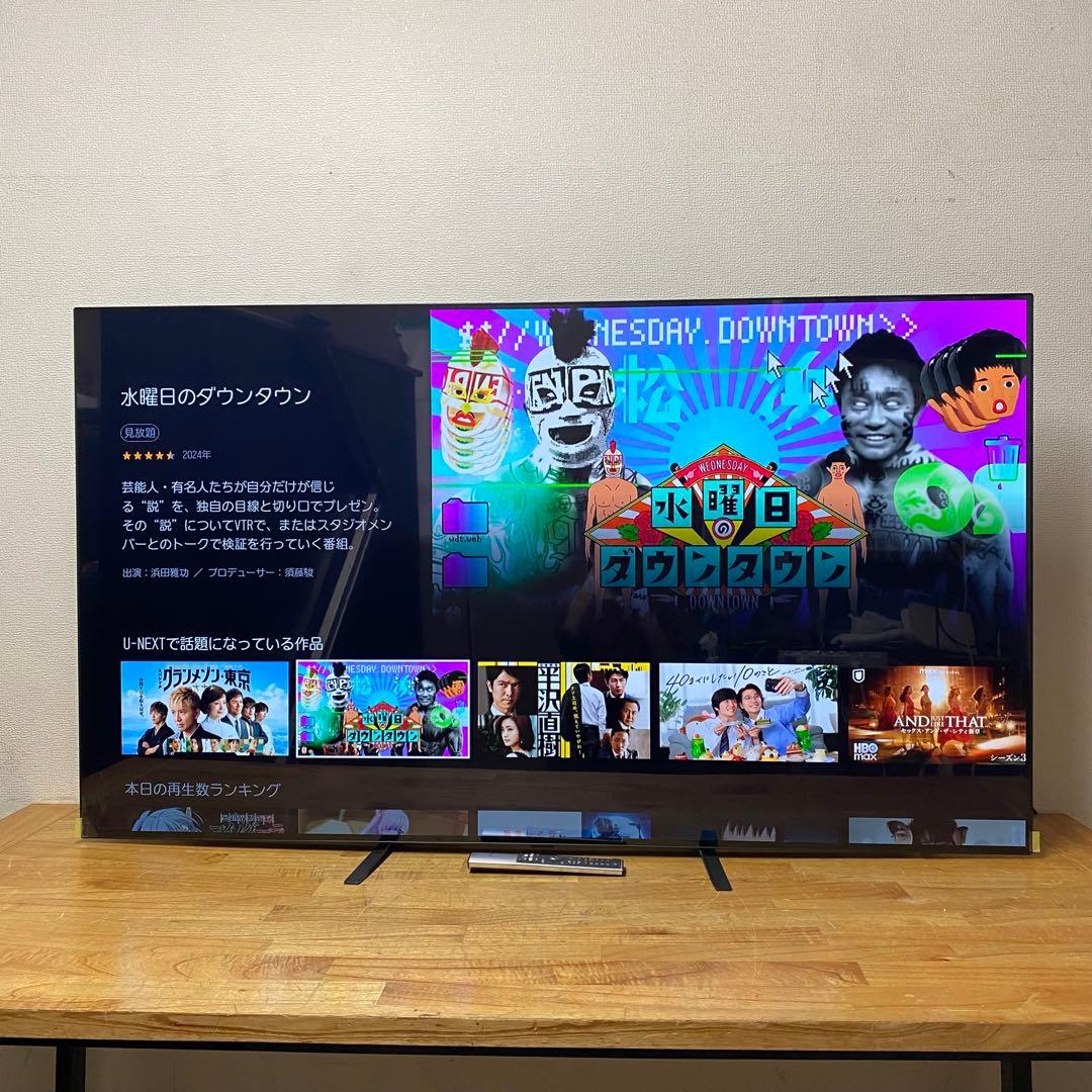 LG 65V型 4K有機ELテレビ OLED65A1PJA 動画アプリ 23年製