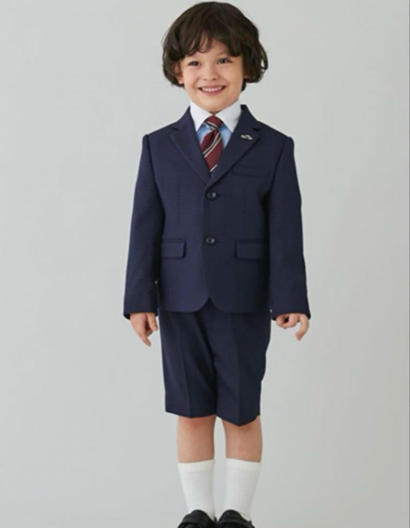 【petit main】ネイビー スーツ 110cm フォーマル　美品