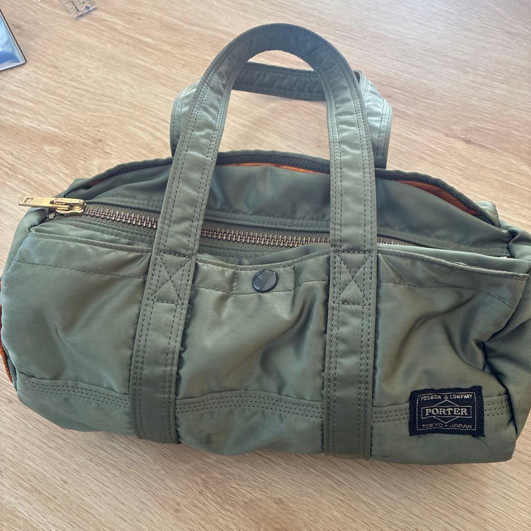希少 PORTER TANKER ダッフルバッグ S グリーン ミニボストン