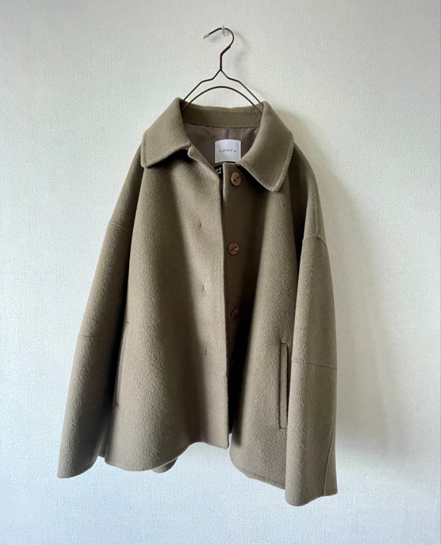 最終価格‼️6万Yonfa カシミアウールドルマンリバーコートジャケット美品