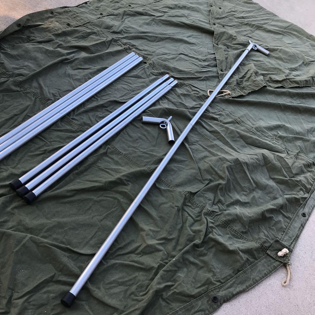 取説付《usパップテント仕様》二股フレーム＋棟ポール　らくらく設営快適空間⭐︎