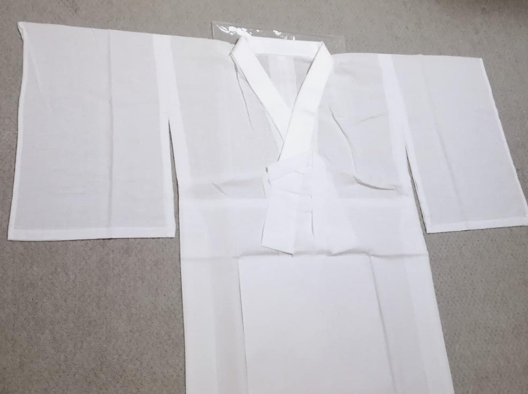 新品　長襦袢　150～155　夏用　白　ホワイト　紙人形　爽竹　洗える　着物