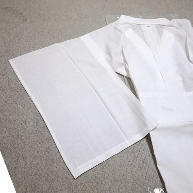 新品　長襦袢　150～155　夏用　白　ホワイト　紙人形　爽竹　洗える　着物