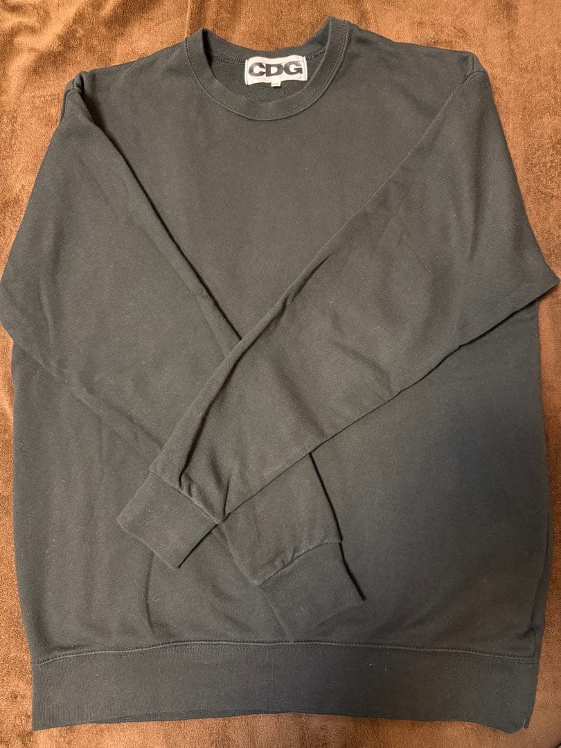 CDG LOGO CREW NECK SWEATSHIRTS ブラック
