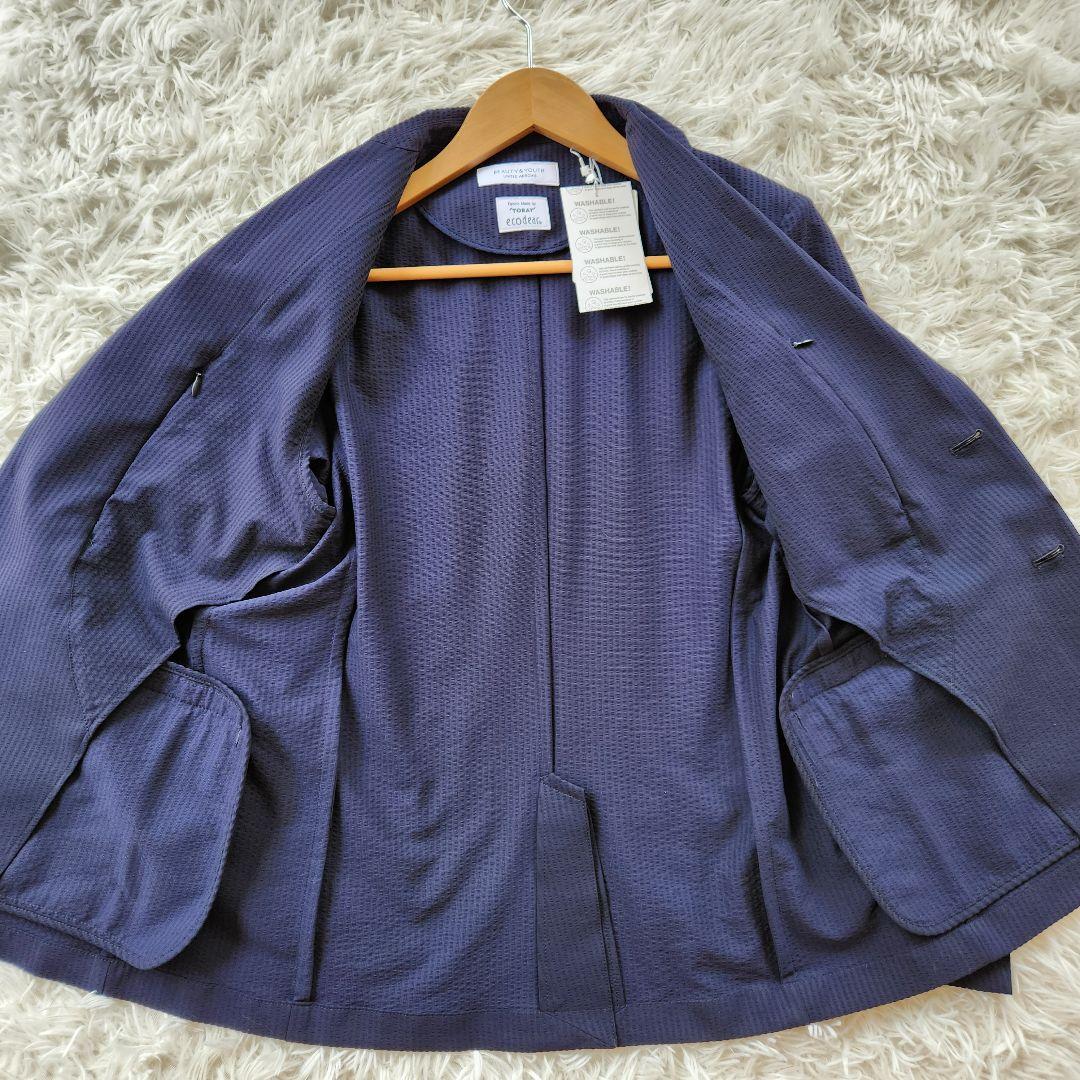 新品　ユナイテッドアローズ　アンクル　シアサッカー　セットアップ　洗える　伸縮性