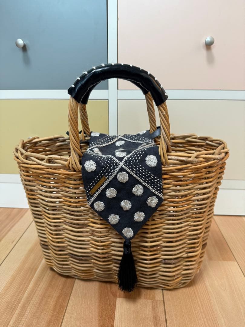 remisorashi 専用 dot to dot 刺し子かごバッグ 堀川波