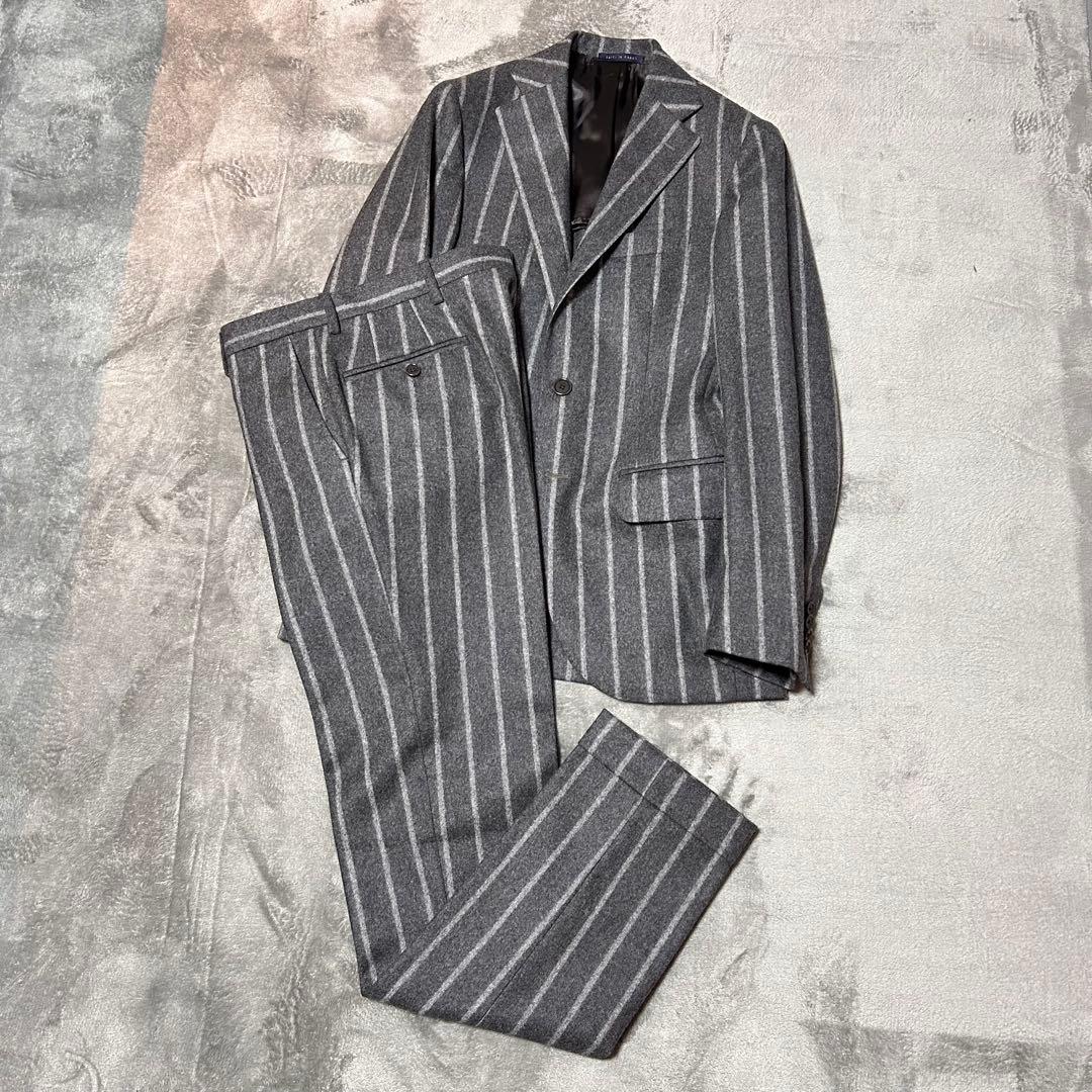 De Petrillo フランチネルチョークストライプスーツ グレー