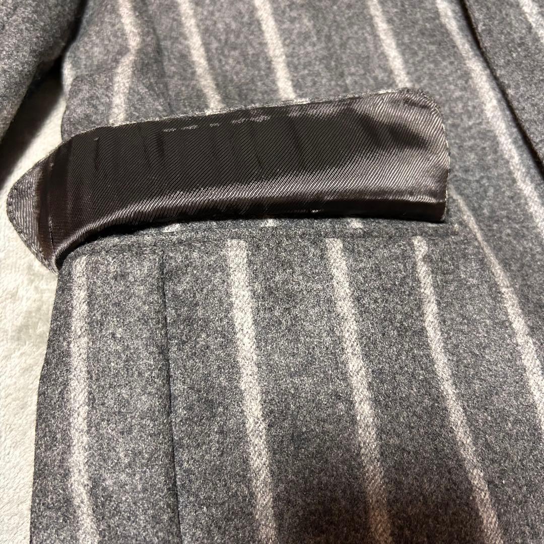 De Petrillo フランチネルチョークストライプスーツ グレー