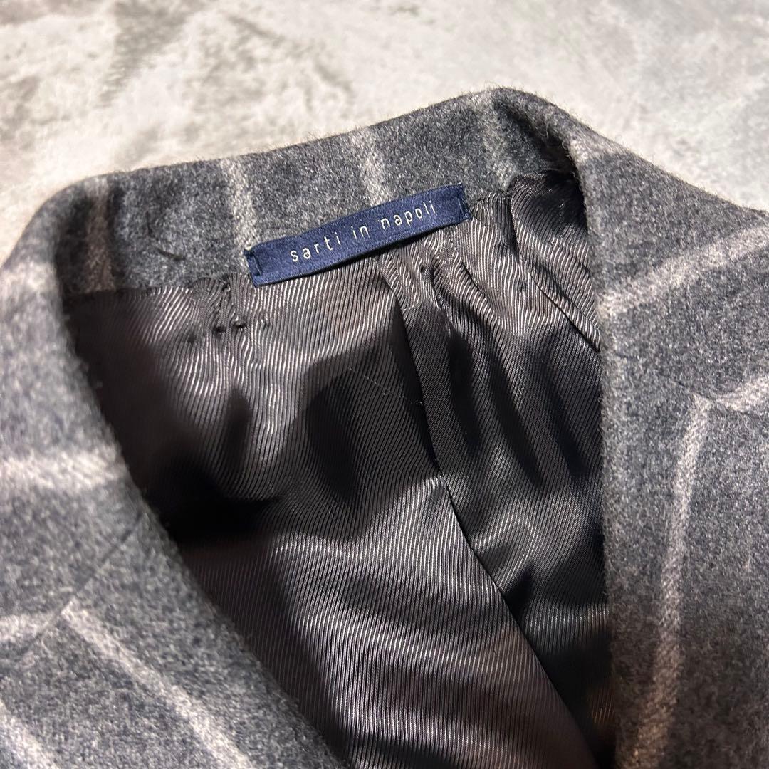 De Petrillo フランチネルチョークストライプスーツ グレー