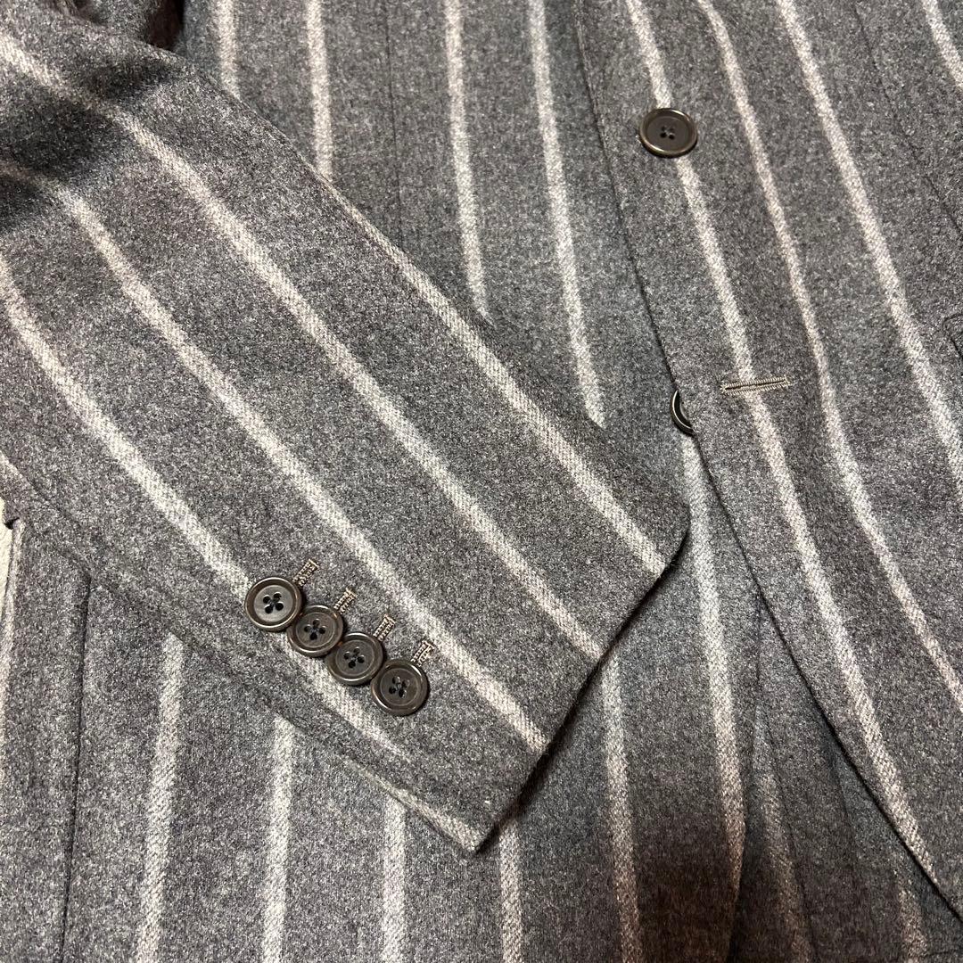 De Petrillo フランチネルチョークストライプスーツ グレー