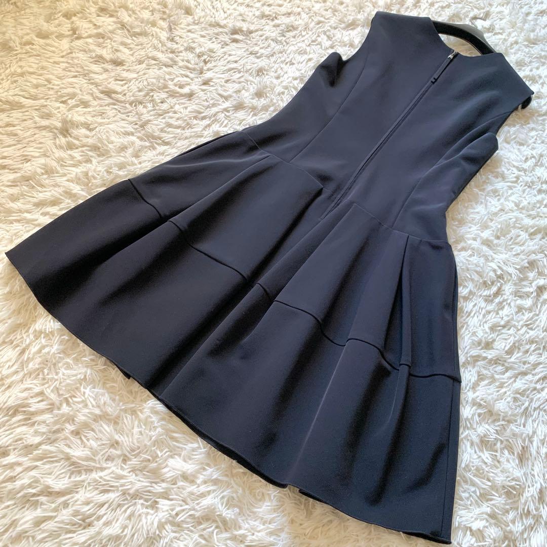 極美品✨希少サイズ フォクシー ローウエスト バロン ワンピース 美シルエット