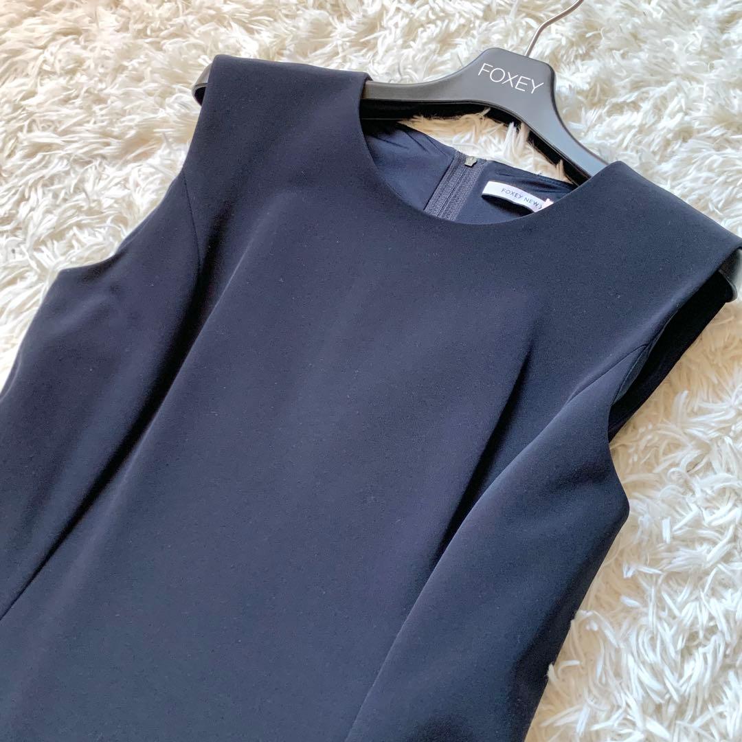 極美品✨希少サイズ フォクシー ローウエスト バロン ワンピース 美シルエット
