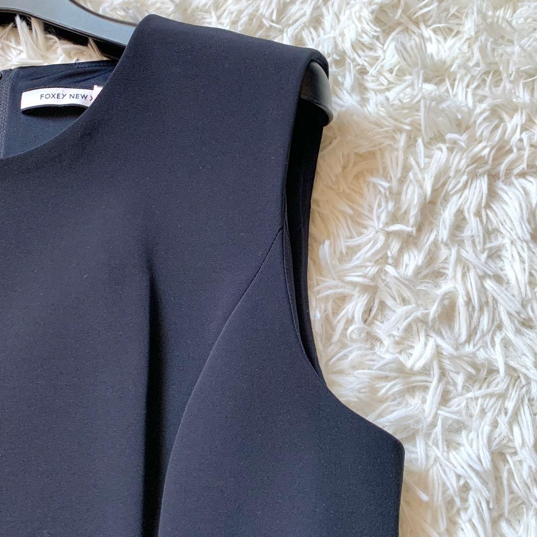 極美品✨希少サイズ フォクシー ローウエスト バロン ワンピース 美シルエット