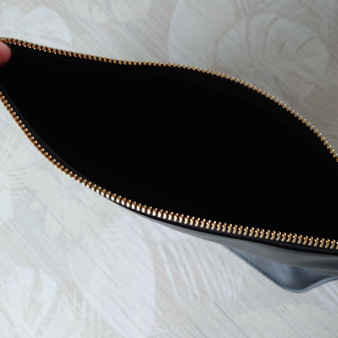 Salvatore Ferragamo ブラックレザークラッチバッグ