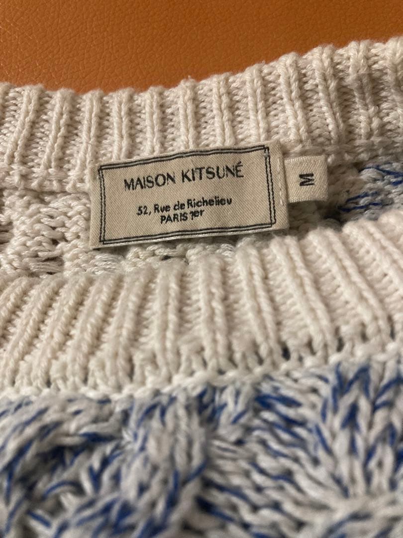 MAISON KITSUNÉ キツネ 総柄 ニット セーター