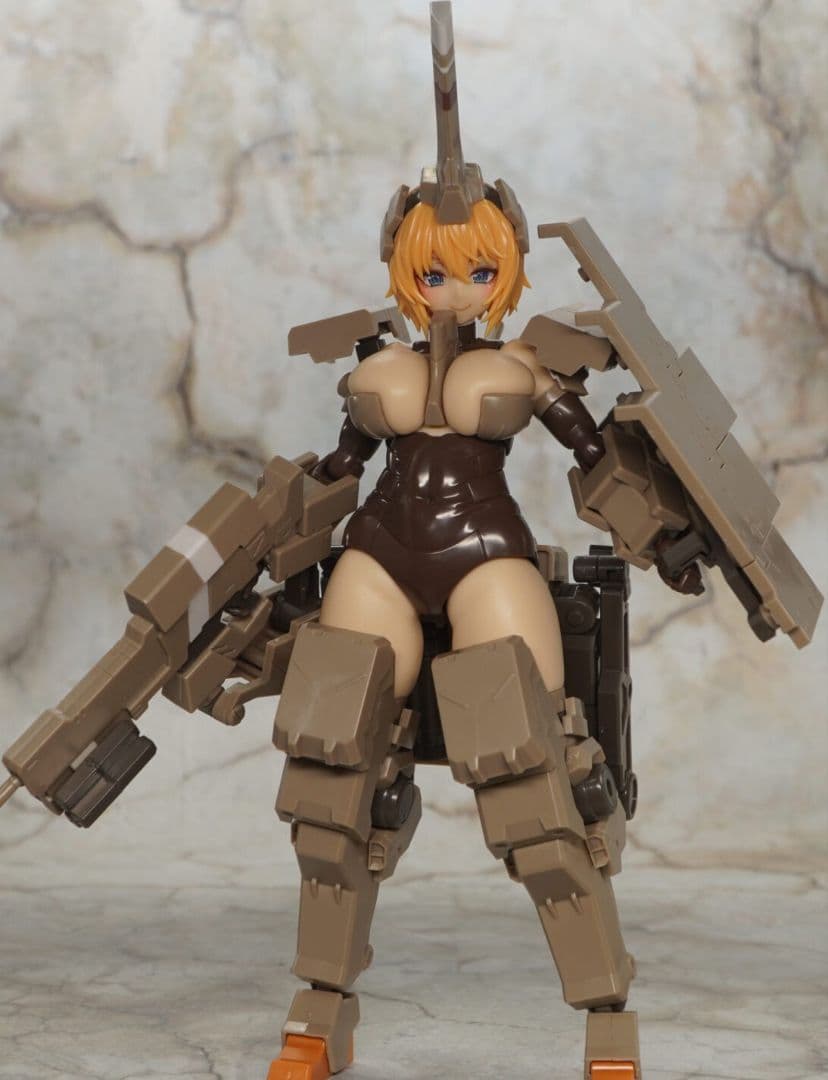 組立済プラモ「フレームアームズ・ガール輝鎚・甲」全パーツ＆未使用デカール付