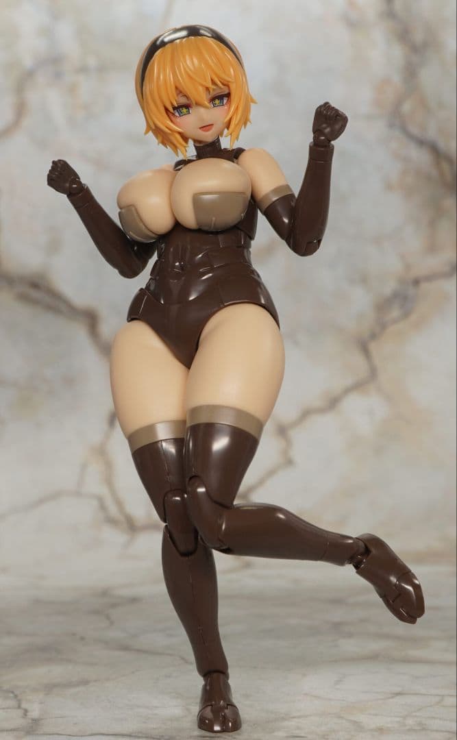 組立済プラモ「フレームアームズ・ガール輝鎚・甲」全パーツ＆未使用デカール付