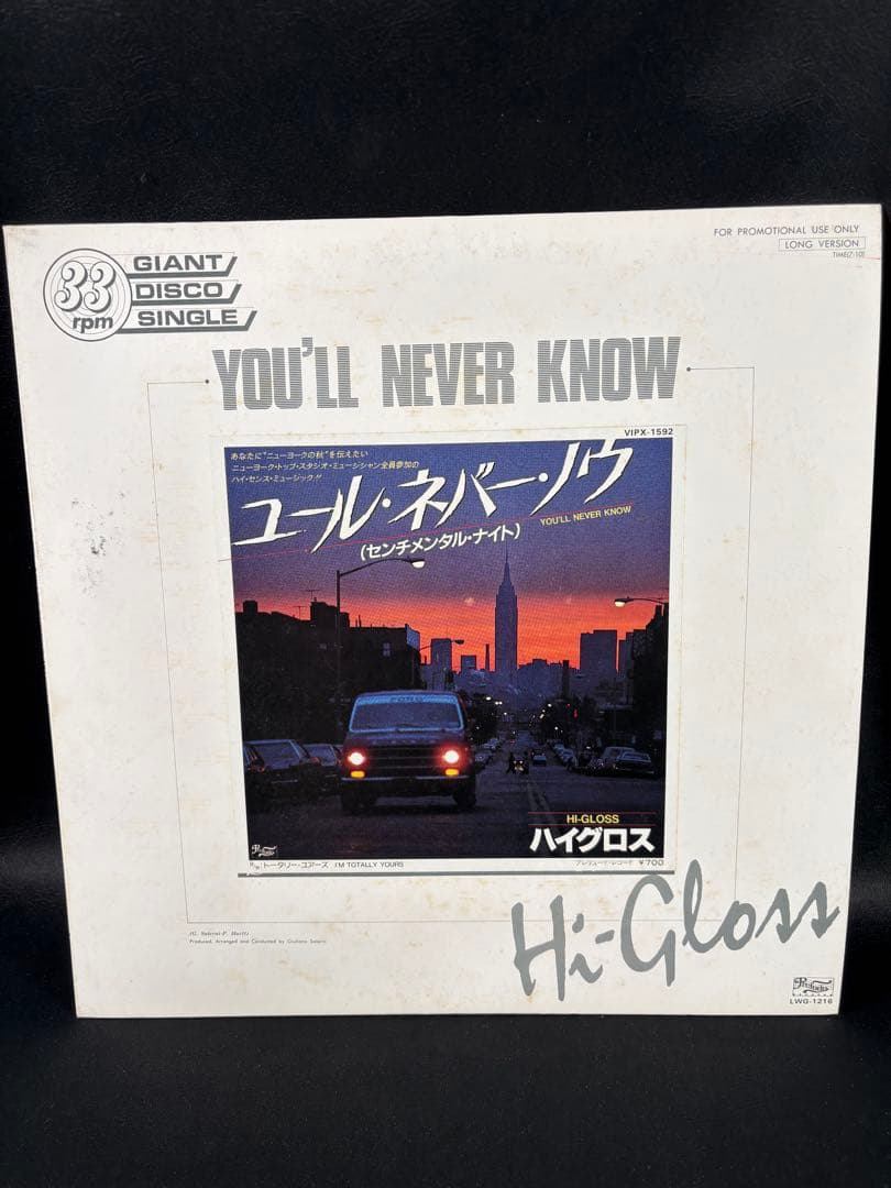 洋楽 C061 LP Hi-Gloss / YOU'LL NEVER KNOW