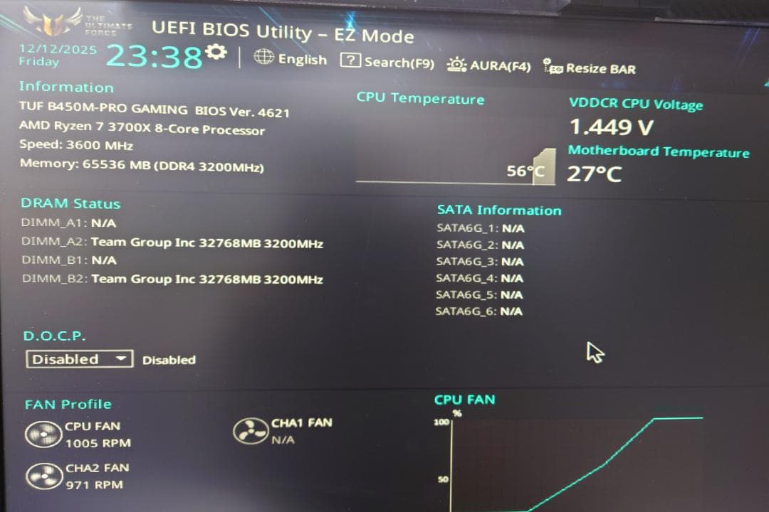 TEAMGROUP 64GB DDR4 メモリー 3200MHz 32GB×2枚