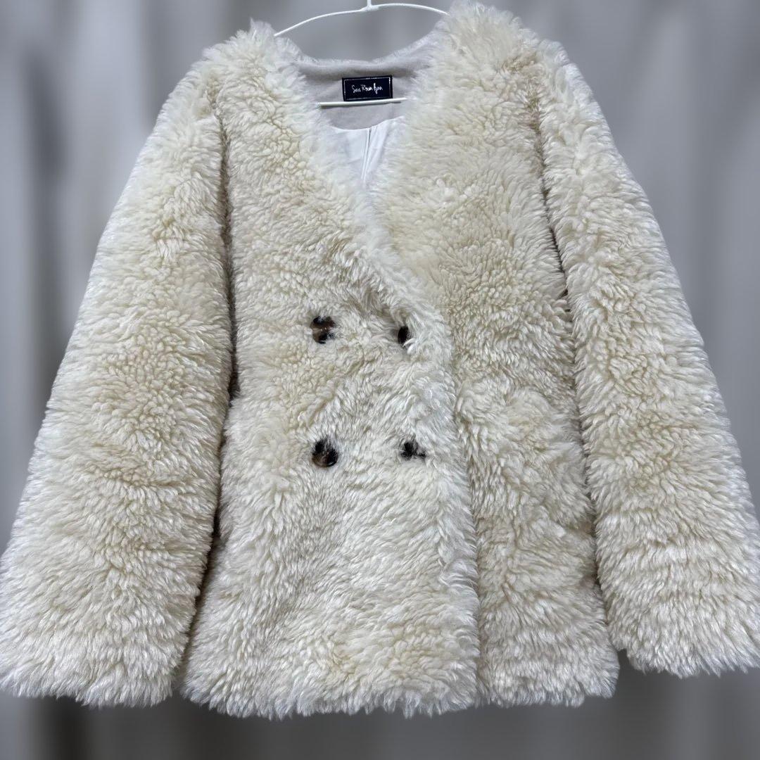 Sea Room Lynn アイボリー ファーコート