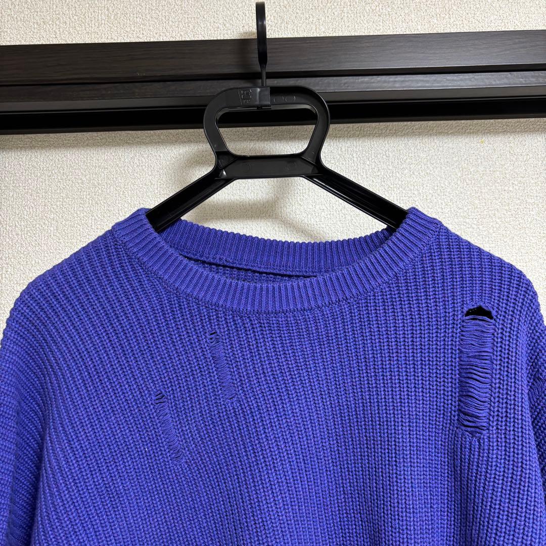 MB STANDARD ローゲージダメージニット　Lサイズ