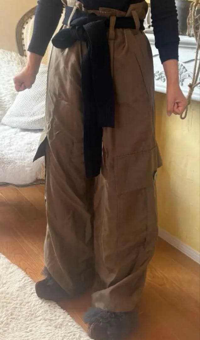 セール‼️y's カーキ ワークパンツ サイドポケット付き
