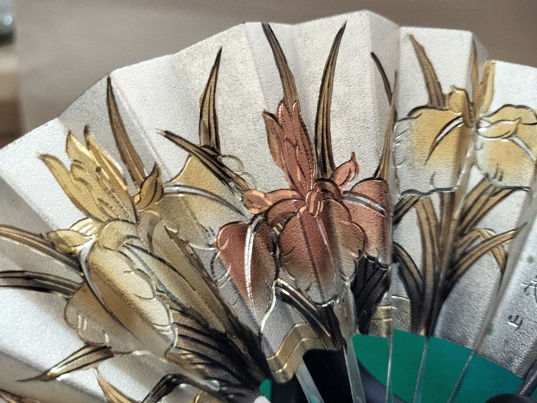 純銀製 飾り扇 金属工芸 秀雄作 シルバー 銀