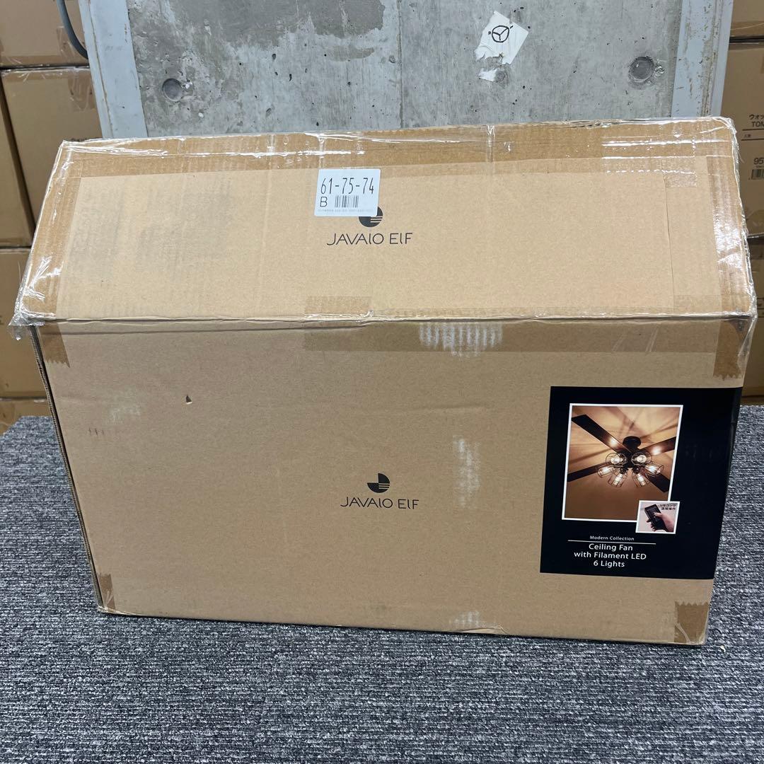 シーリングファン フィラメントLED 6灯 JE-CF048-BK ブラック