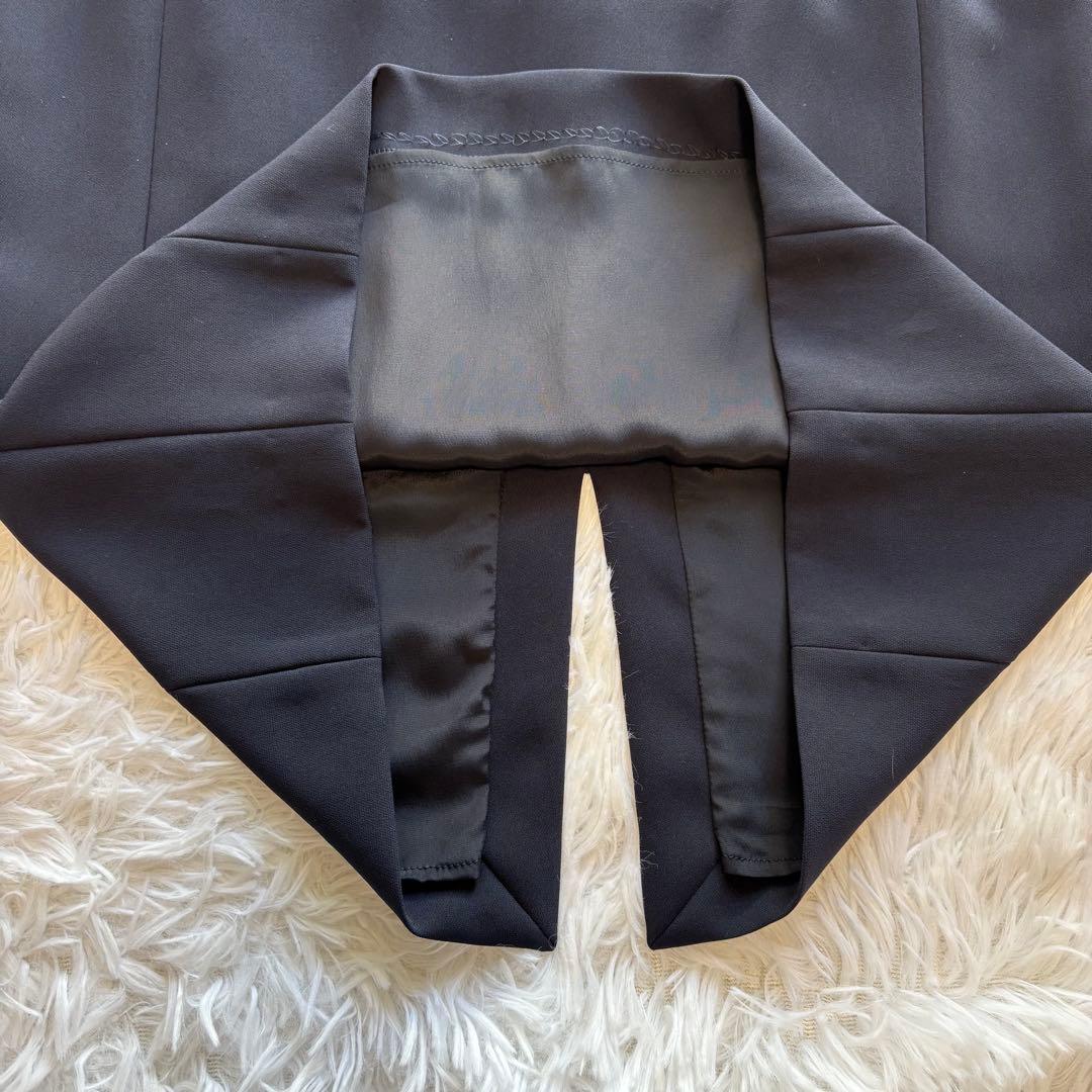 MaxMara フリルワンピース ネイビー 大きいサイズ 42 フォーマル 近年