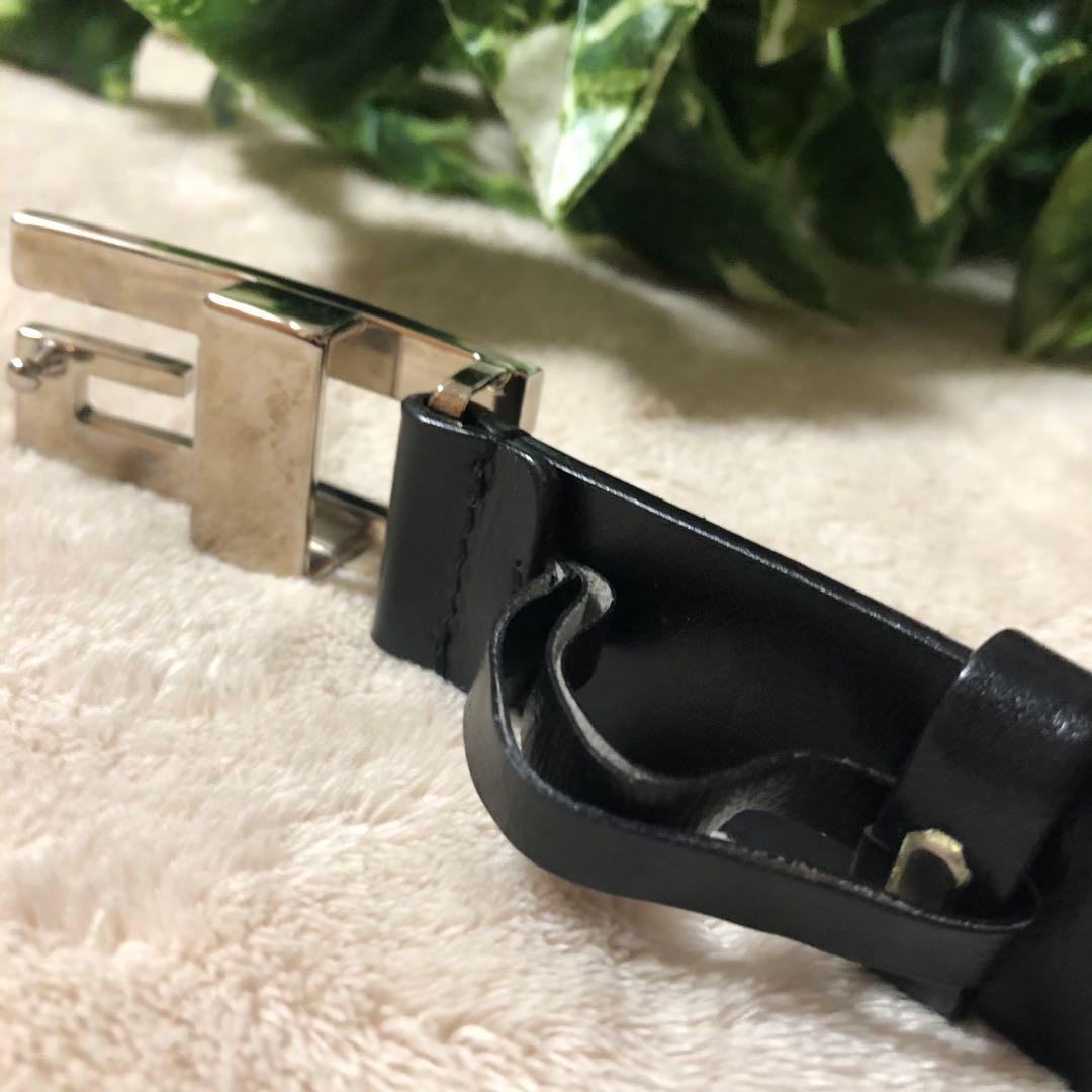 美品♡ GUCCI グッチ　ベルト　Gバックル　ブラック　黒　レザー　レディース