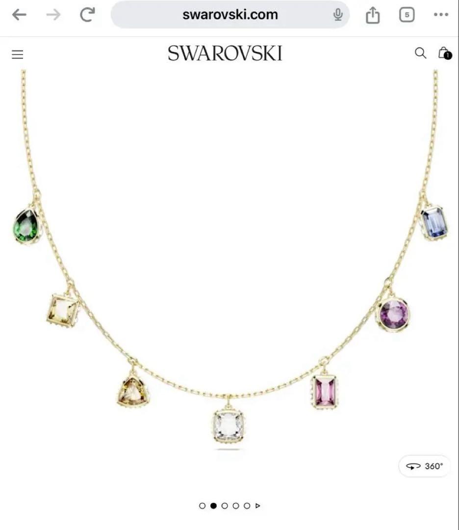 専用です　Swarovski マルチカラー　ストーン ゴールド　ネックレス