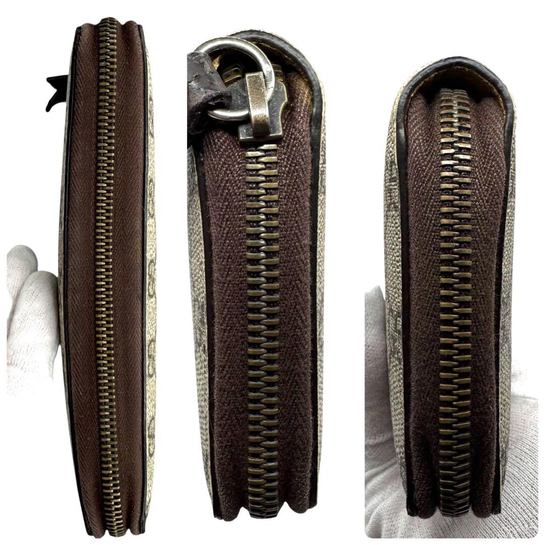 箱付きS級極美品✨GUCCI 長財布 アニマリエタイガー GGスプリーム レザー