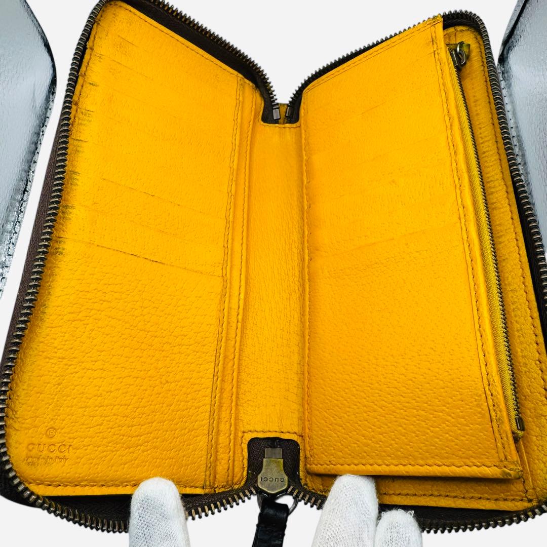 箱付きS級極美品✨GUCCI 長財布 アニマリエタイガー GGスプリーム レザー