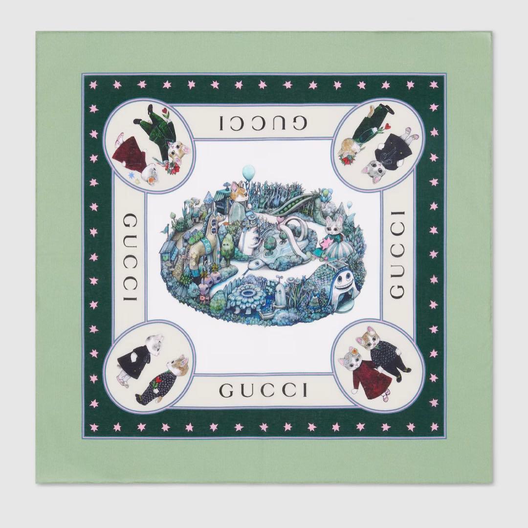 【再値下げ】新品未使用　　今期のGUCCI✖️ヒグチユウコ　ハンカチーフ