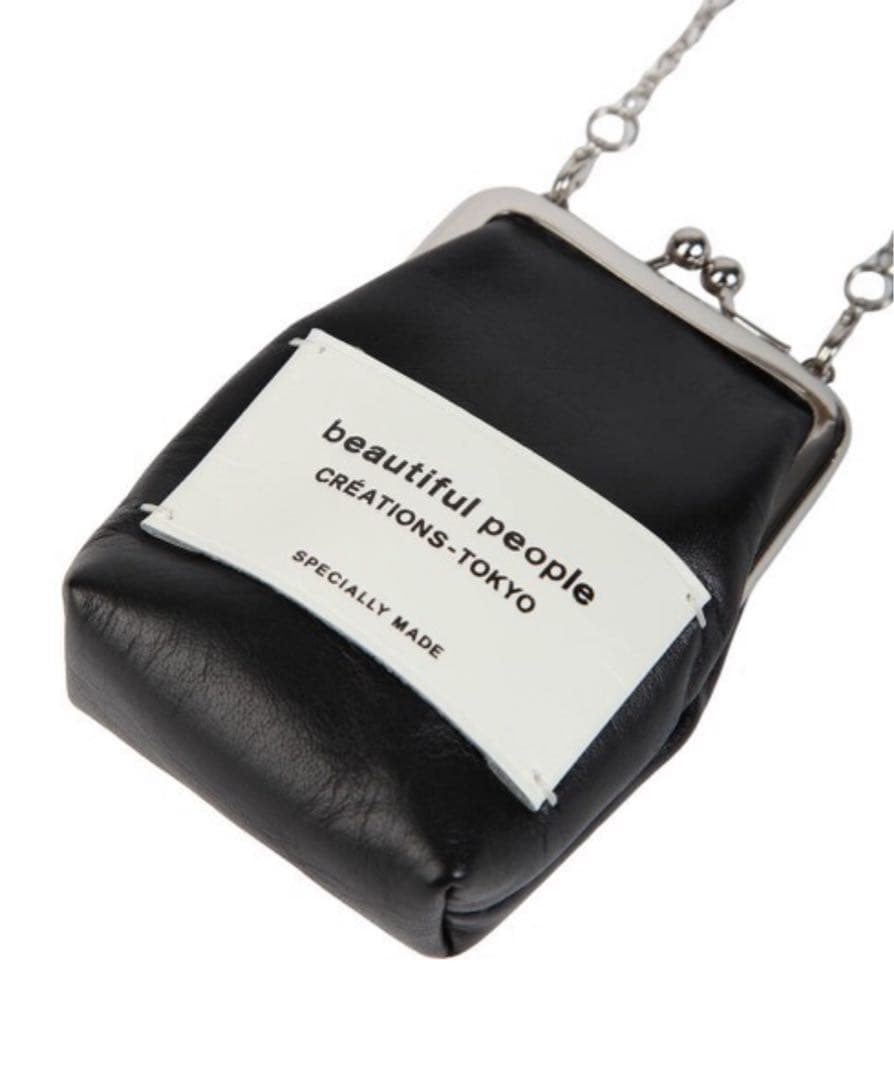 beautiful people mini clasp pouch ブラック