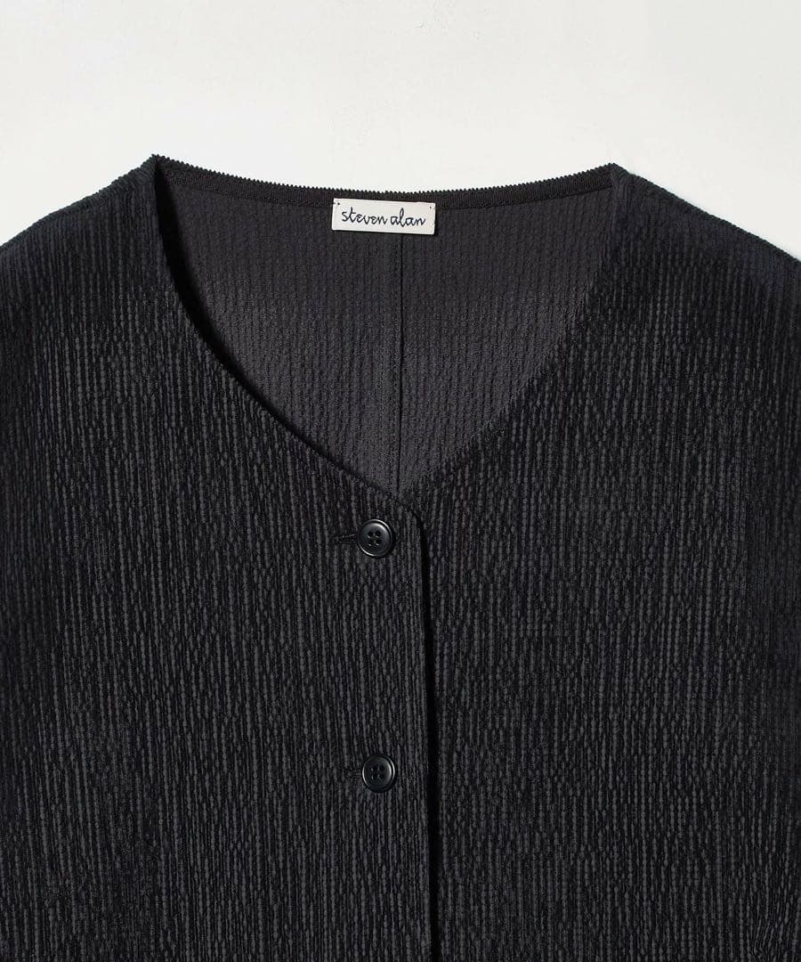 【2025AW】Steven Alan ランダムコーデュロイ ベスト ブラック